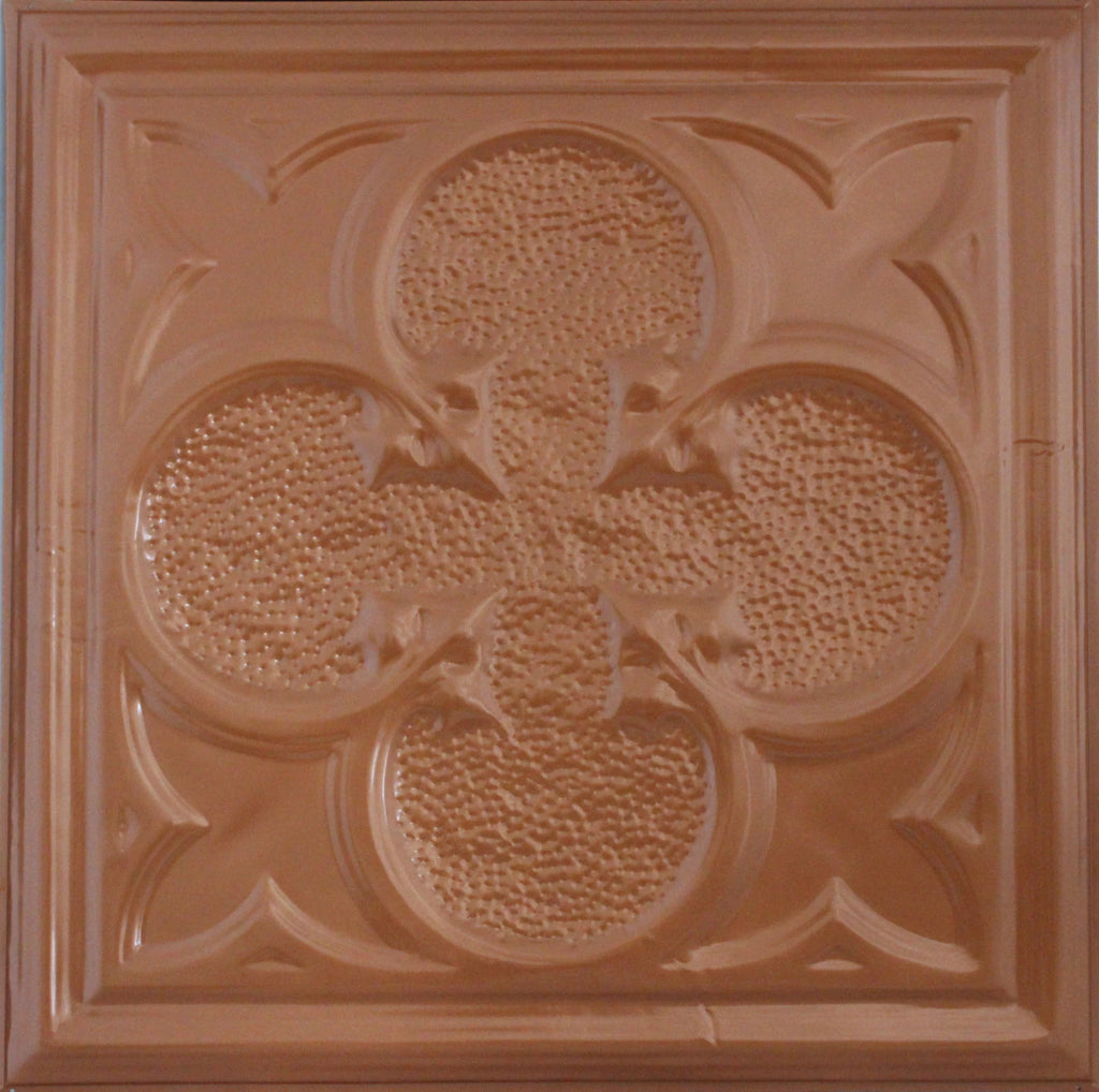 Metal Ceiling Tiles | Pattern 112 | Lucky Clover - Classic Copper - Metal Ceiling Express