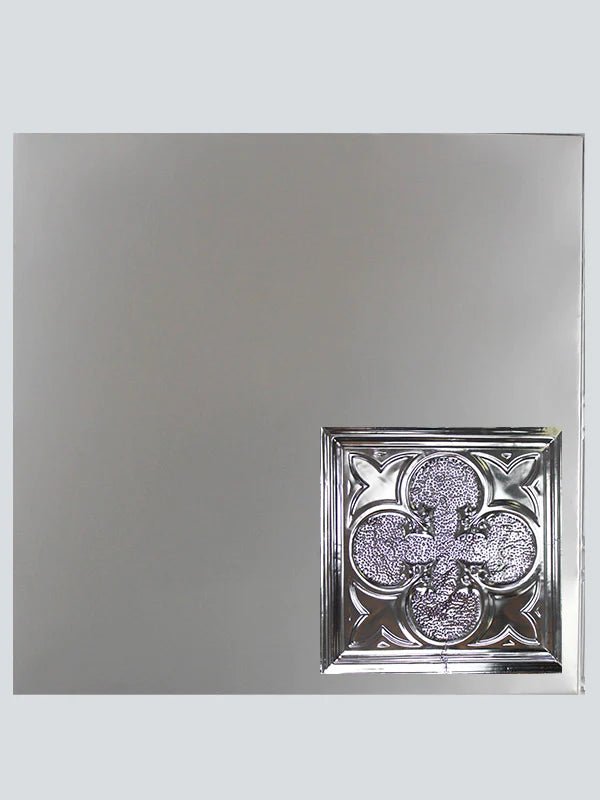 Metal Ceiling Tiles | Pattern 112 | Lucky Clover - Gun Metal Grey - Metal Ceiling Express