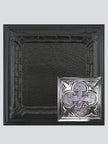Metal Ceiling Tiles | Pattern 112 | Lucky Clover - Matte Black - Metal Ceiling Express
