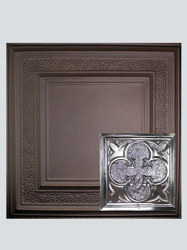 Metal Ceiling Tiles | Pattern 112 | Lucky Clover - Oil-Rubbed Bronze - Metal Ceiling Express