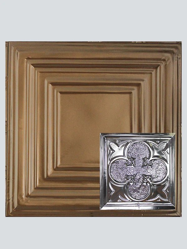 Metal Ceiling Tiles | Pattern 112 | Lucky Clover - U.S. Bronze - Metal Ceiling Express