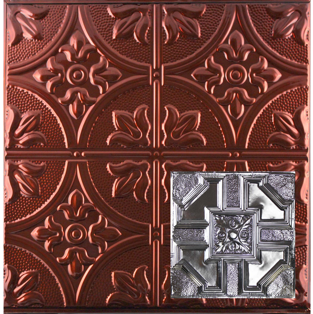 Metal Ceiling Tiles | Pattern 113 | Penned Craftsman - Antique Bronze - Metal Ceiling Express