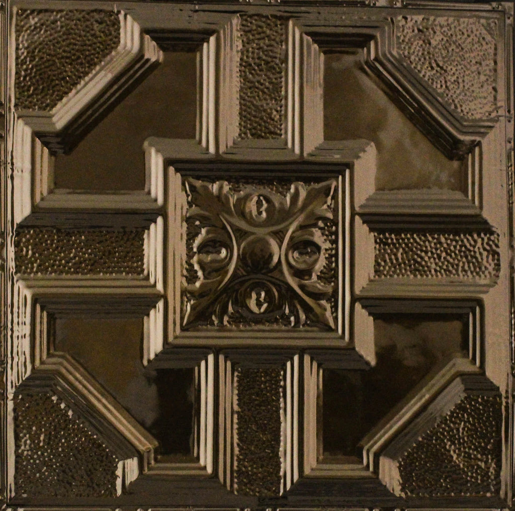 Metal Ceiling Tiles | Pattern 113 | Penned Craftsman - Bronze Burst - Metal Ceiling Express