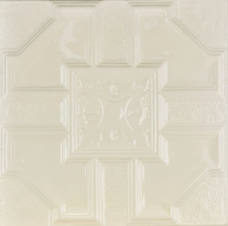 Metal Ceiling Tiles | Pattern 113 | Penned Craftsman - Cream - Metal Ceiling Express