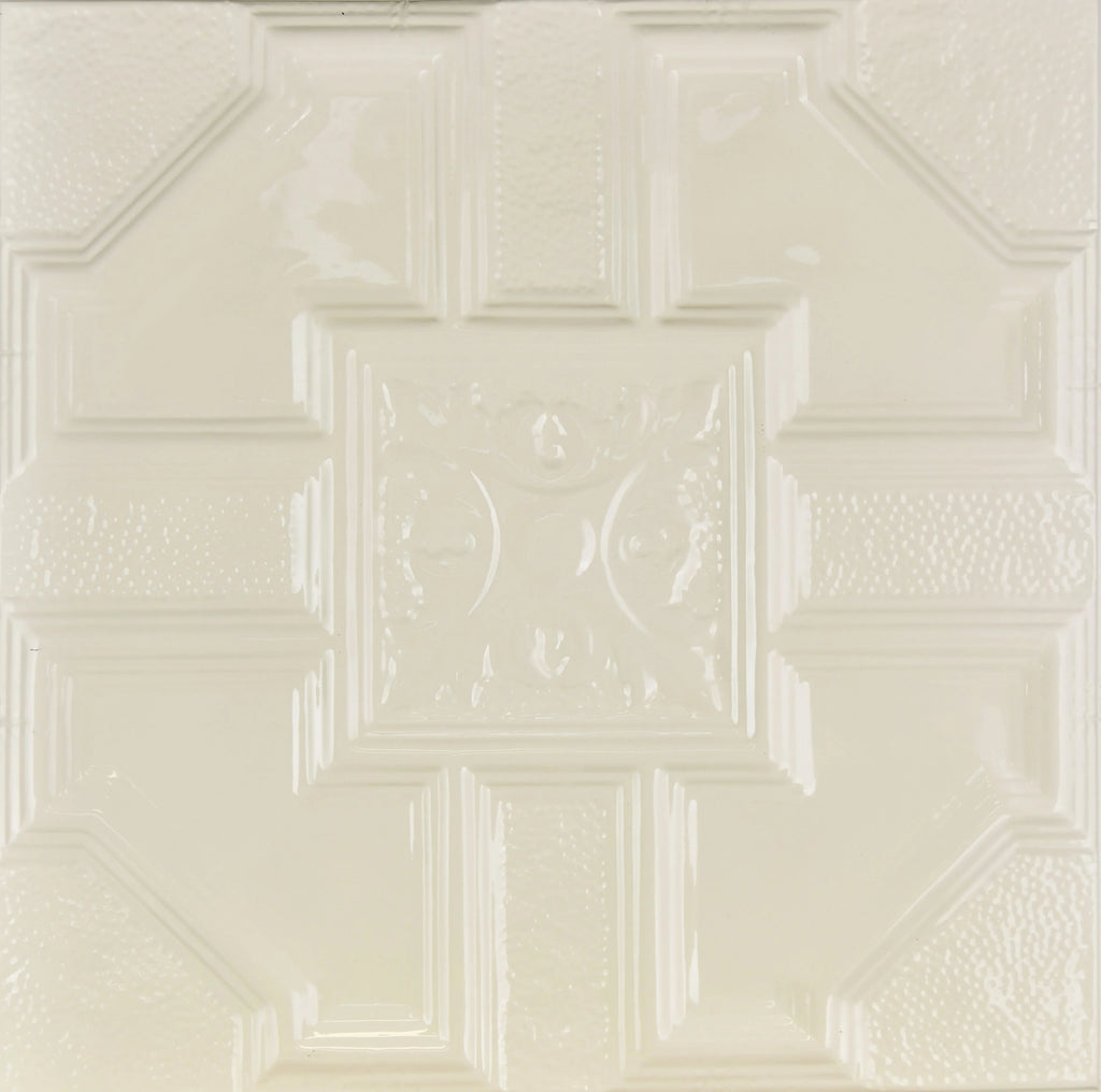 Metal Ceiling Tiles | Pattern 113 | Penned Craftsman - Cream - Metal Ceiling Express