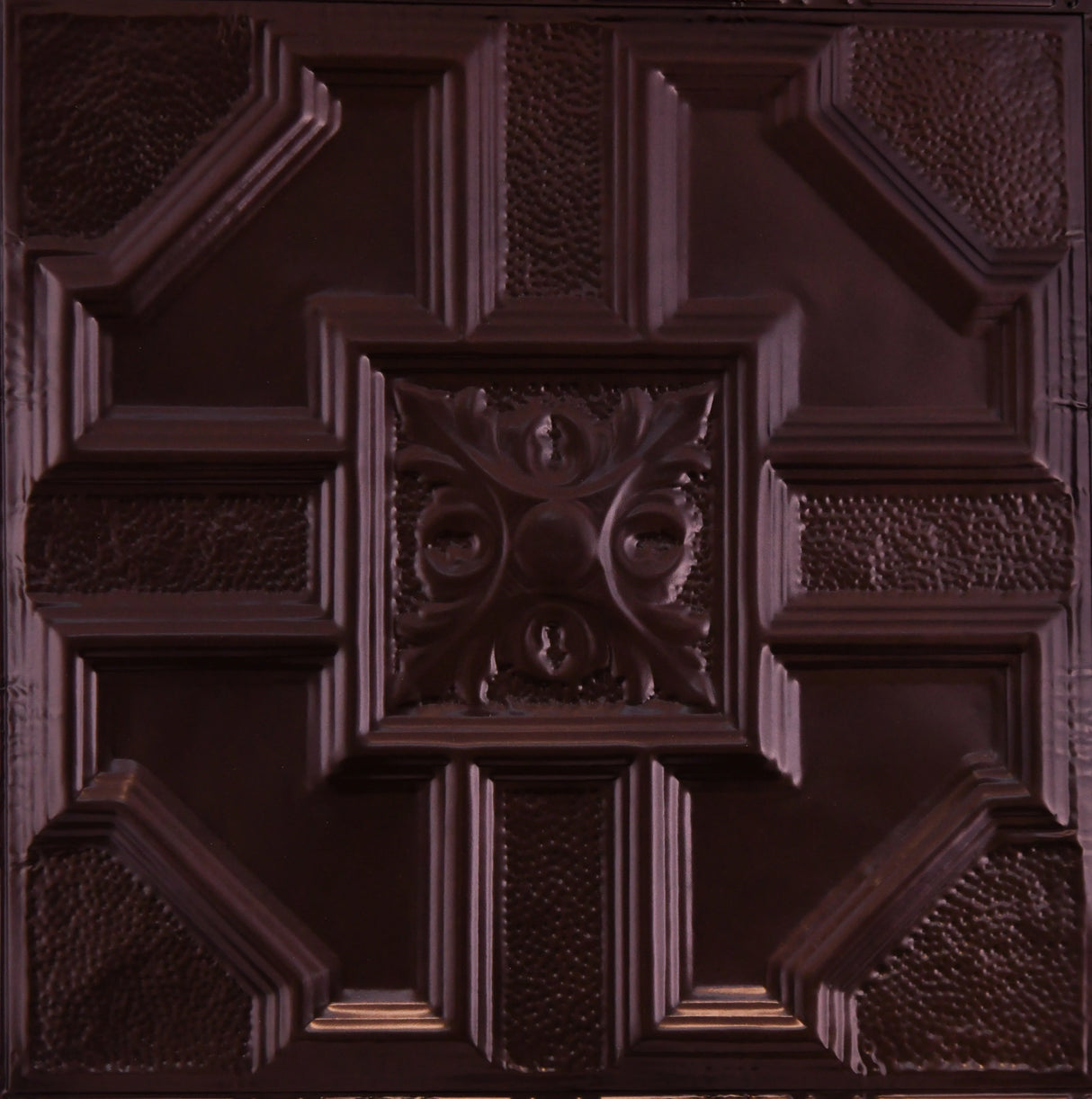 Metal Ceiling Tiles | Pattern 113 | Penned Craftsman - Maple Bronze - Metal Ceiling Express