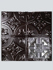 Metal Ceiling Tiles | Pattern 113 | Penned Craftsman - Mirror Black - Metal Ceiling Express