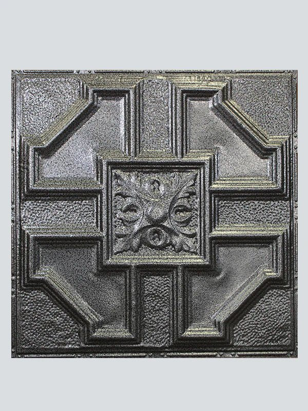 Metal Ceiling Tiles | Pattern 113 | Penned Craftsman - Silver Vein - Metal Ceiling Express