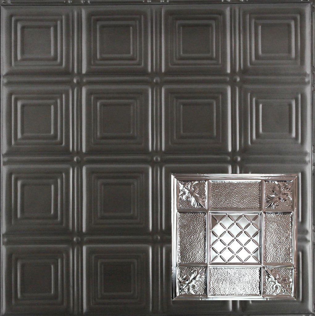 Metal Ceiling Tiles | Pattern 114 | Mediterranean Pebble - Argento - Metal Ceiling Express