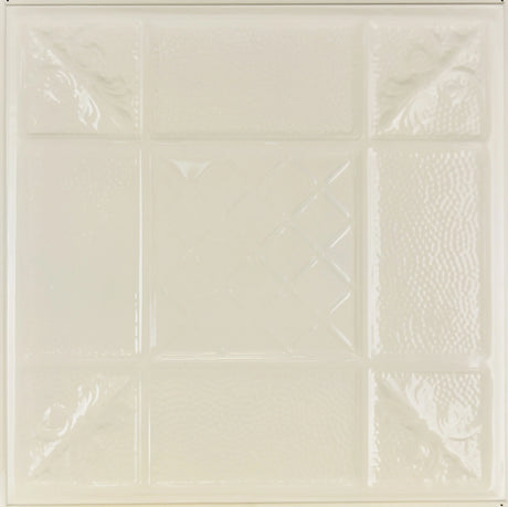Metal Ceiling Tiles | Pattern 114 | Mediterranean Pebble - Cream - Metal Ceiling Express