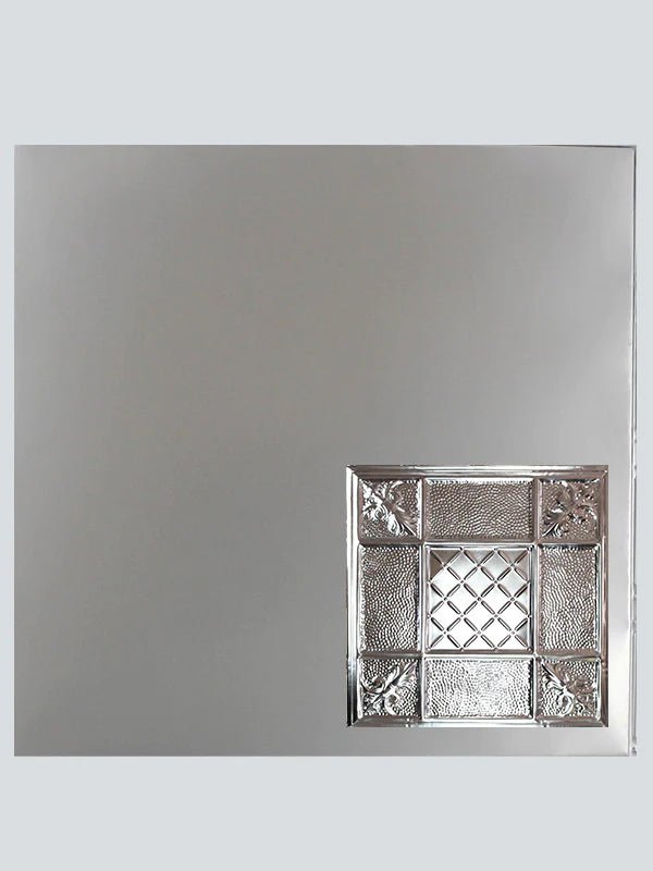 Metal Ceiling Tiles | Pattern 114 | Mediterranean Pebble - Gun Metal Grey - Metal Ceiling Express