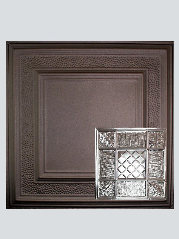 Metal Ceiling Tiles | Pattern 114 | Mediterranean Pebble - Oil-Rubbed Bronze - Metal Ceiling Express