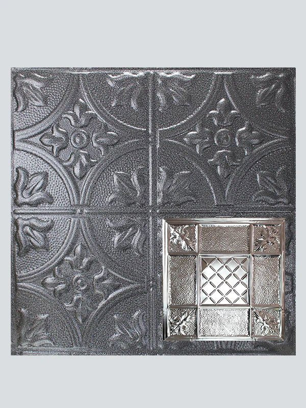 Metal Ceiling Tiles | Pattern 114 | Mediterranean Pebble - Silver Vein - Metal Ceiling Express