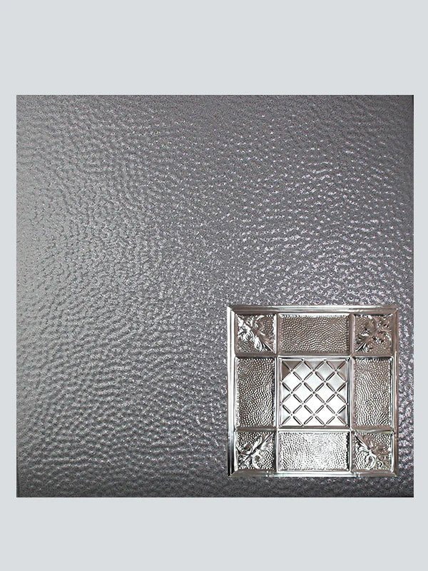 Metal Ceiling Tiles | Pattern 114 | Mediterranean Pebble - Steel Vein - Metal Ceiling Express