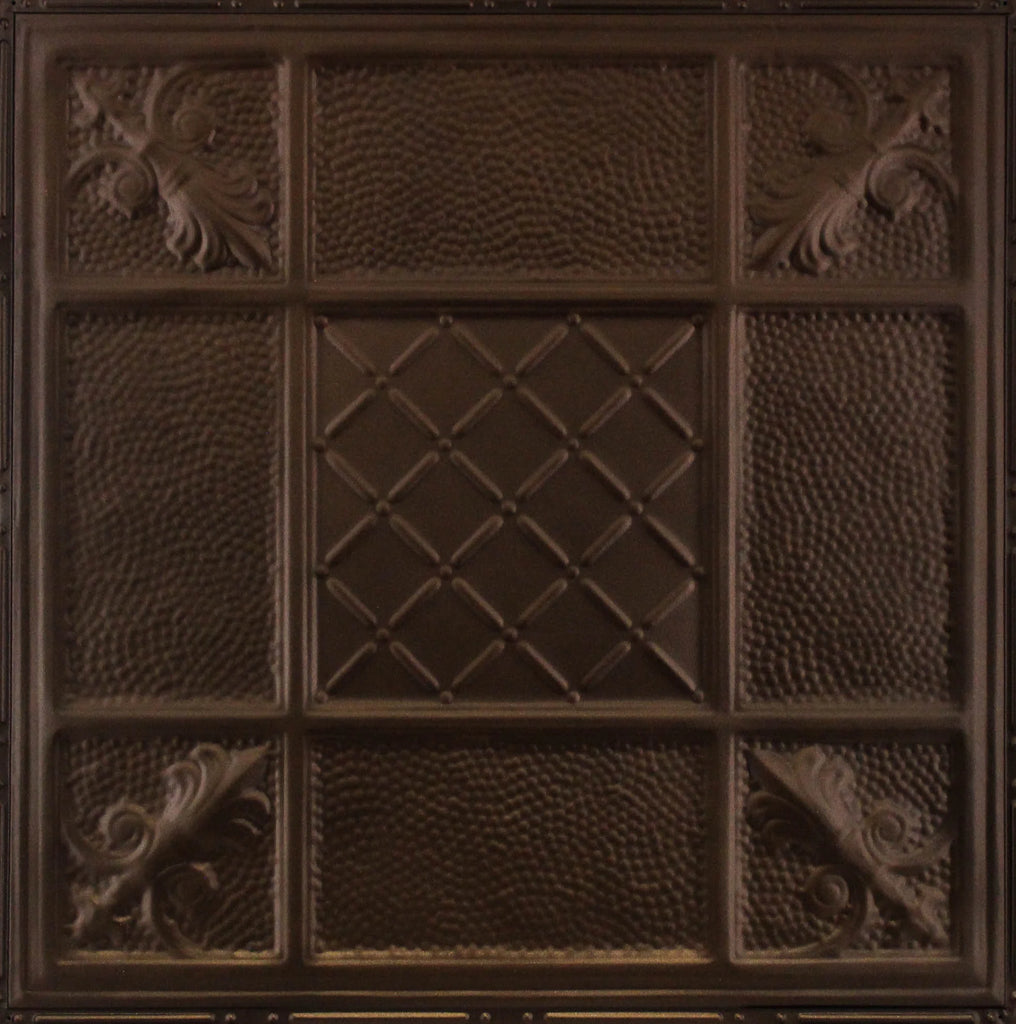 Metal Ceiling Tiles | Pattern 114 | Mediterranean Pebble - Textured Bronze - Metal Ceiling Express