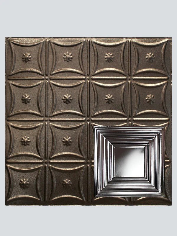 Metal Ceiling Tiles | Pattern 115 | Framed Gallery - Copper Vein - Metal Ceiling Express