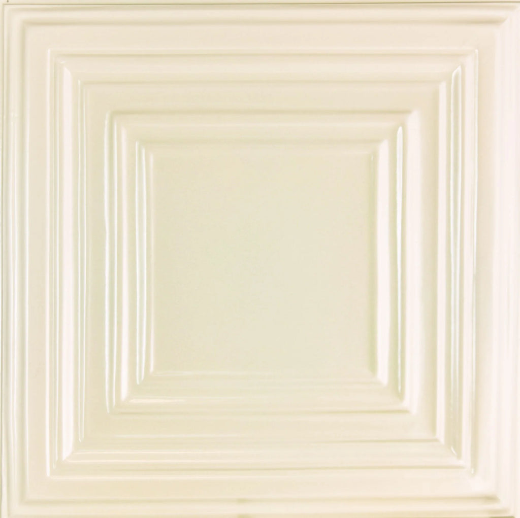 Metal Ceiling Tiles | Pattern 115 | Framed Gallery - Crisp Linen - Metal Ceiling Express