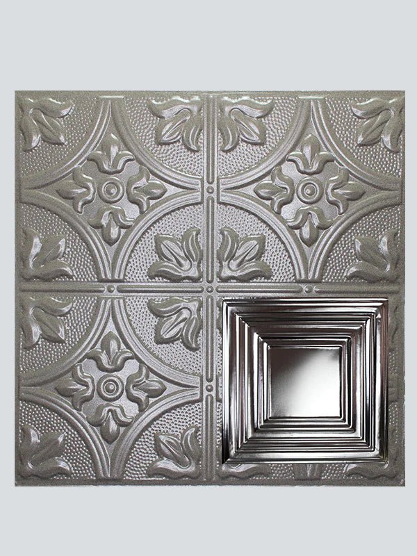 Metal Ceiling Tiles | Pattern 115 | Framed Gallery - Driftwood - Metal Ceiling Express