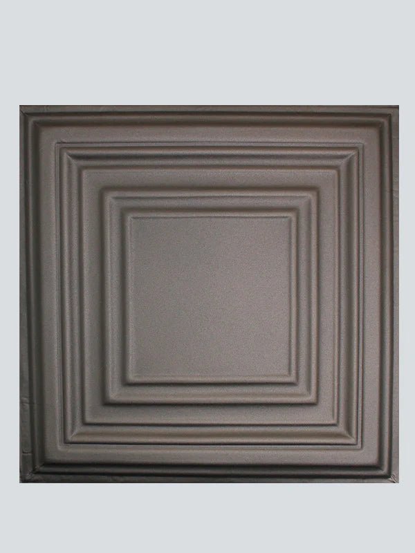 Metal Ceiling Tiles | Pattern 115 | Framed Gallery - Oil-Rubbed Bronze - Metal Ceiling Express