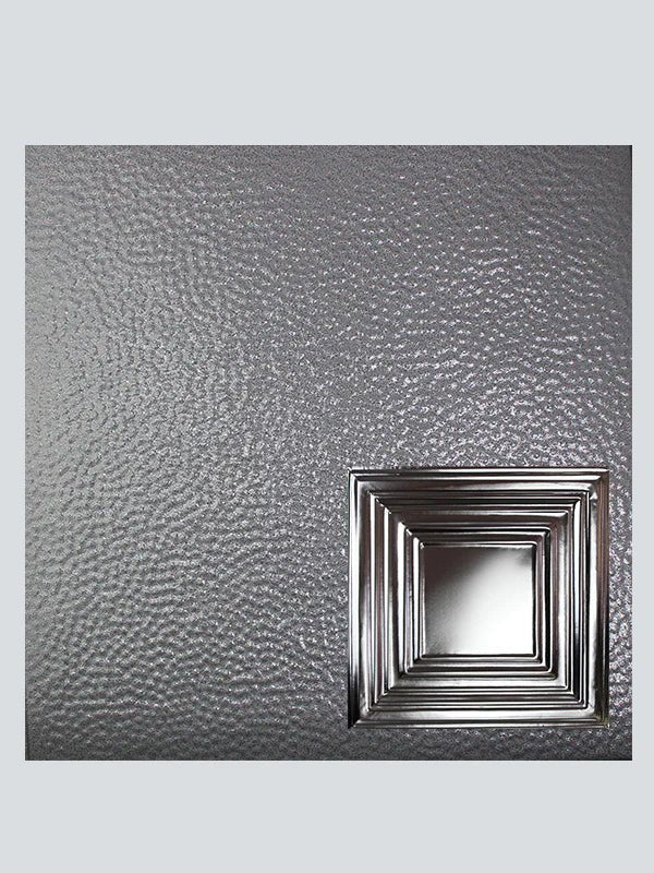 Metal Ceiling Tiles | Pattern 115 | Framed Gallery - Steel Vein - Metal Ceiling Express