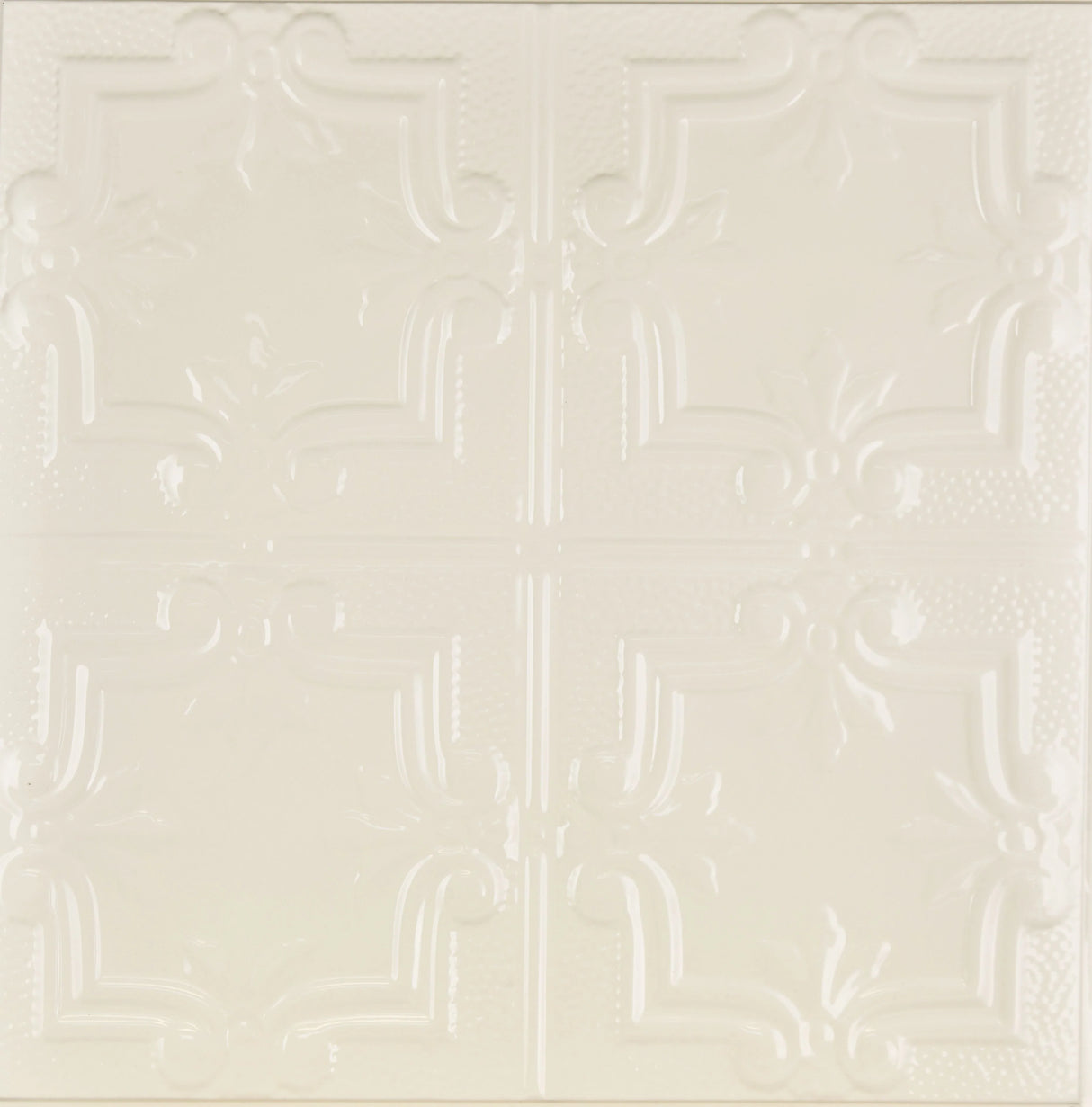 Metal Ceiling Tiles | Pattern 116 | Traditional Period - Cream - Metal Ceiling Express