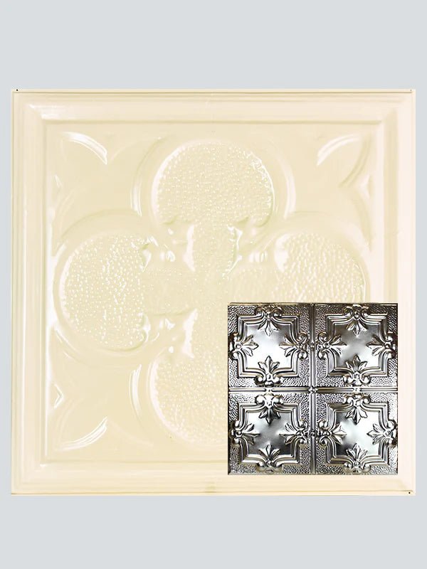 Metal Ceiling Tiles | Pattern 116 | Traditional Period - Crisp Linen - Metal Ceiling Express
