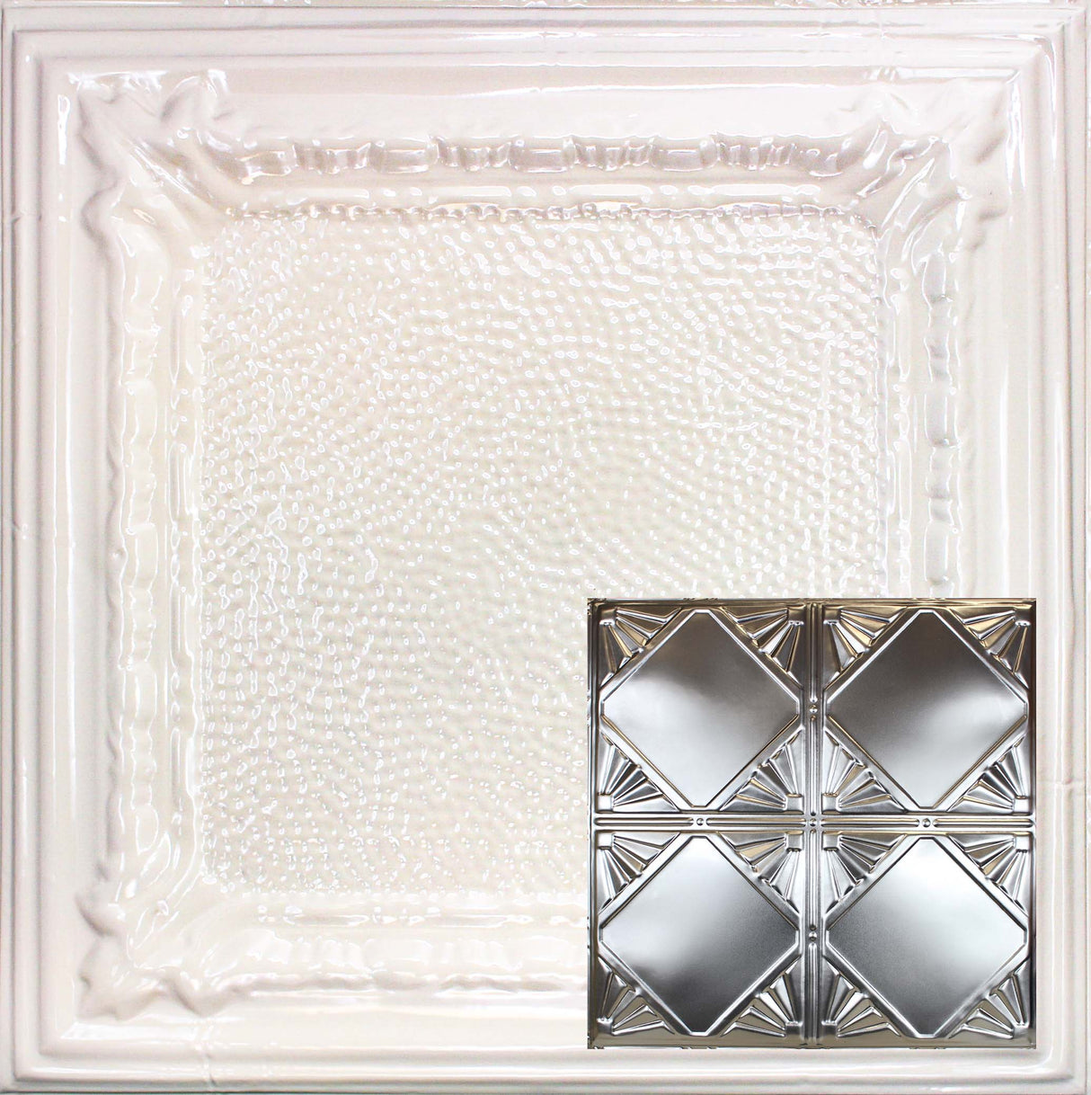 Metal Ceiling Tiles | Pattern 118 | Classic Four Diamond - Almond - Metal Ceiling Express