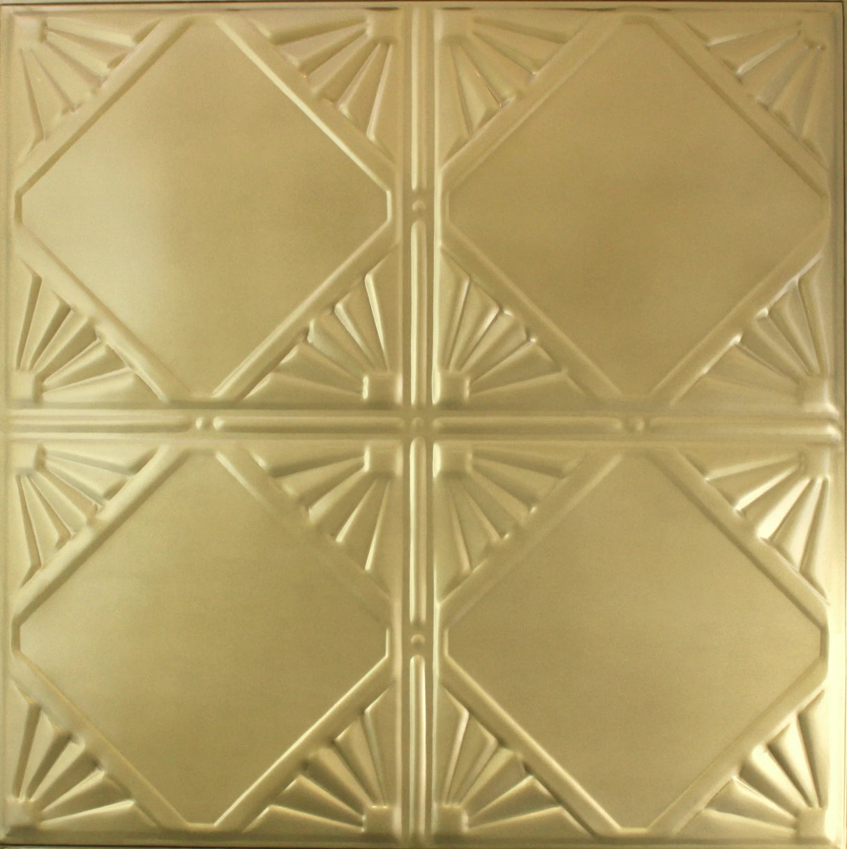 Metal Ceiling Tiles | Pattern 118 | Classic Four Diamond - Antique Brass - Metal Ceiling Express