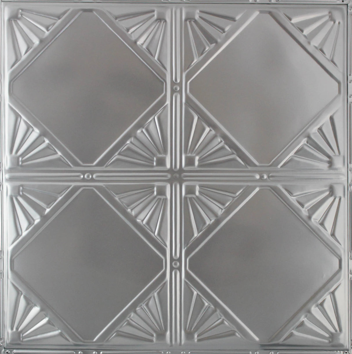 Metal Ceiling Tiles | Pattern 118 | Classic Four Diamond - Gun metal Grey - Metal Ceiling Express