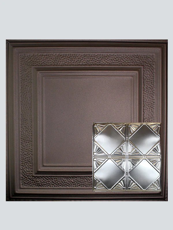 Metal Ceiling Tiles | Pattern 118 | Classic Four Diamond - Oil-Rubbed Bronze - Metal Ceiling Express