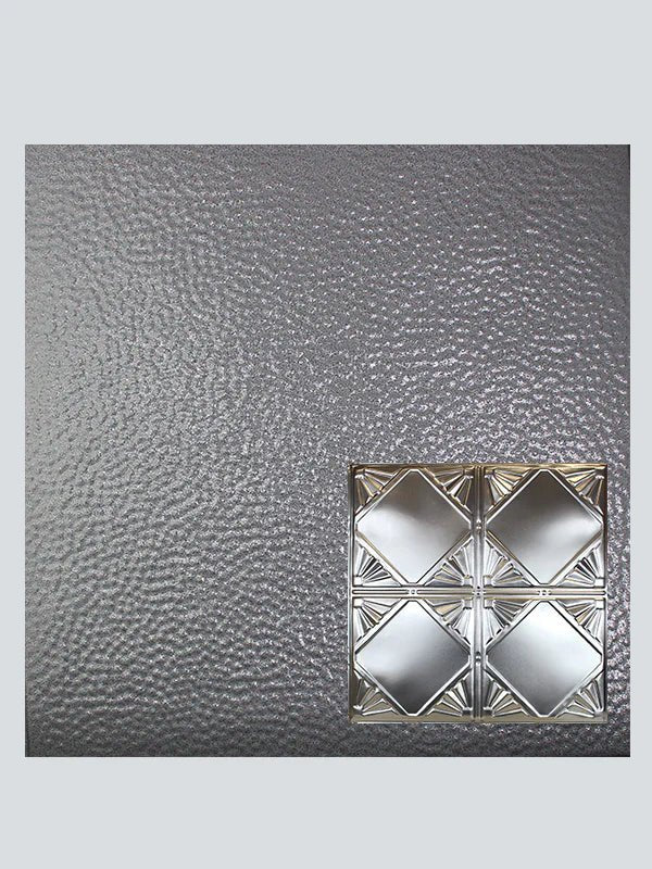 Metal Ceiling Tiles | Pattern 118 | Classic Four Diamond - Steel Vein - Metal Ceiling Express