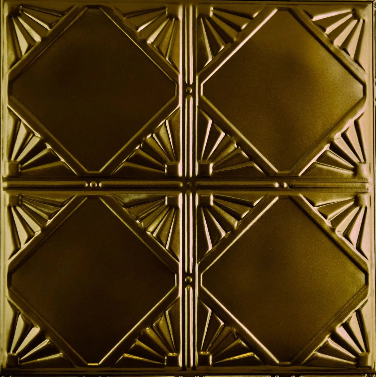 Metal Ceiling Tiles | Pattern 118 | Classic Four Diamond - Umber Bronze - Metal Ceiling Express