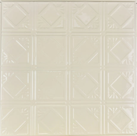 Metal Ceiling Tiles | Pattern 119 | Classic Mini Diamond - Cream - Metal Ceiling Express