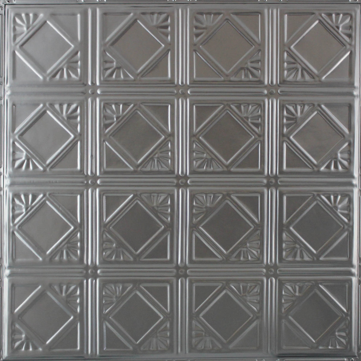 Metal Ceiling Tiles | Pattern 119 | Classic Mini Diamond - Gun Metal Grey - Metal Ceiling Express