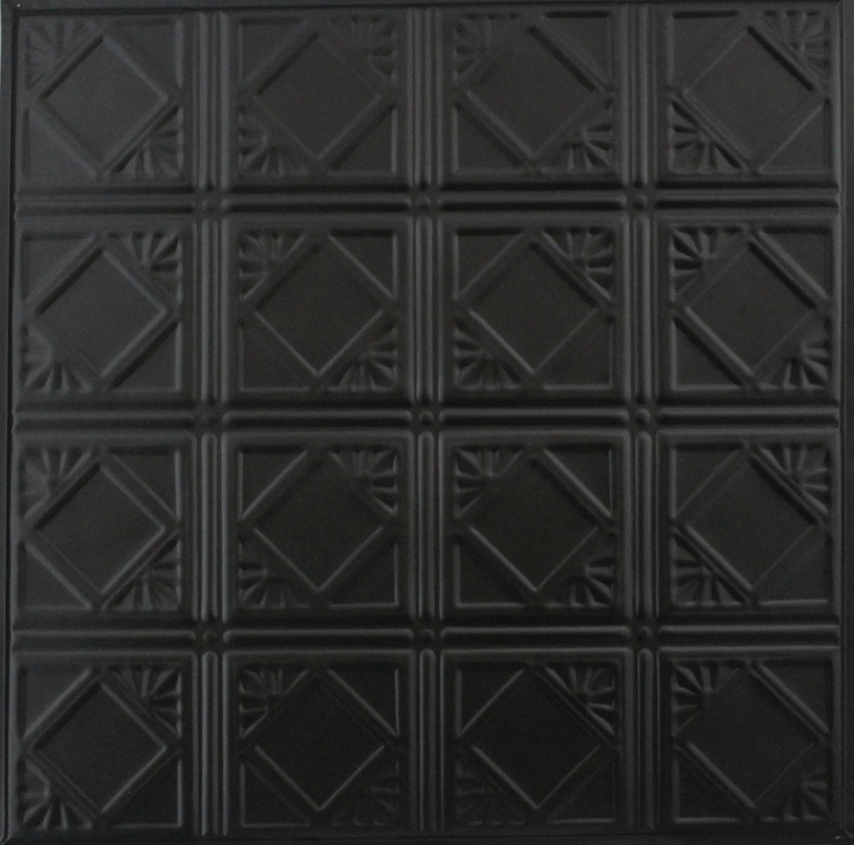 Metal Ceiling Tiles | Pattern 119 | Classic Mini Diamond - Matte Black - Metal Ceiling Express