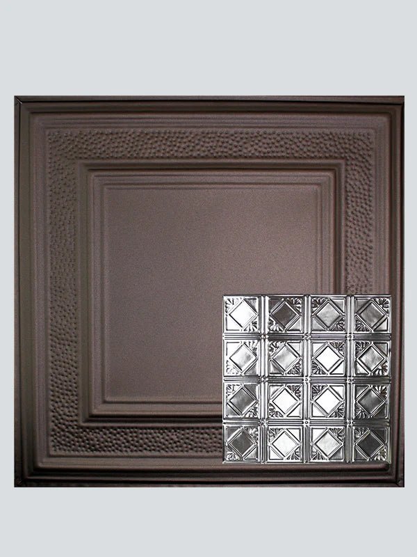 Metal Ceiling Tiles | Pattern 119 | Classic Mini Diamond - Oil-Rubbed Bronze - Metal Ceiling Express