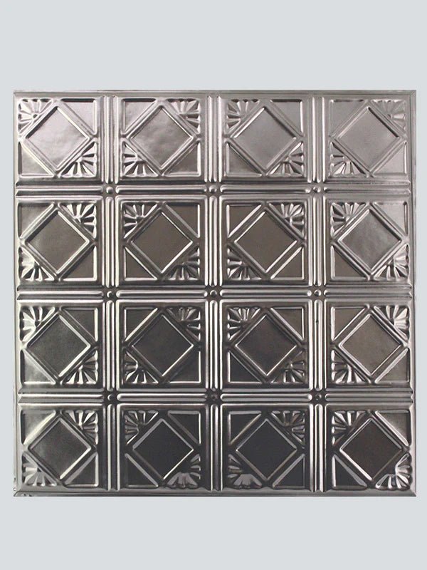 Metal Ceiling Tiles | Pattern 119 | Classic Mini Diamond - Smoke - Metal Ceiling Express