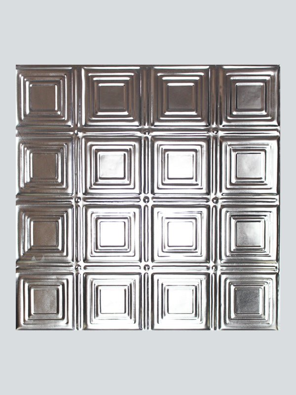 Metal Ceiling Tiles | Pattern 120 SixteenMiniSquares | Color: Two Sided Clear Coat | Size: 24" x 24" - Wall & Ceiling Tiles - Metal Ceiling Express