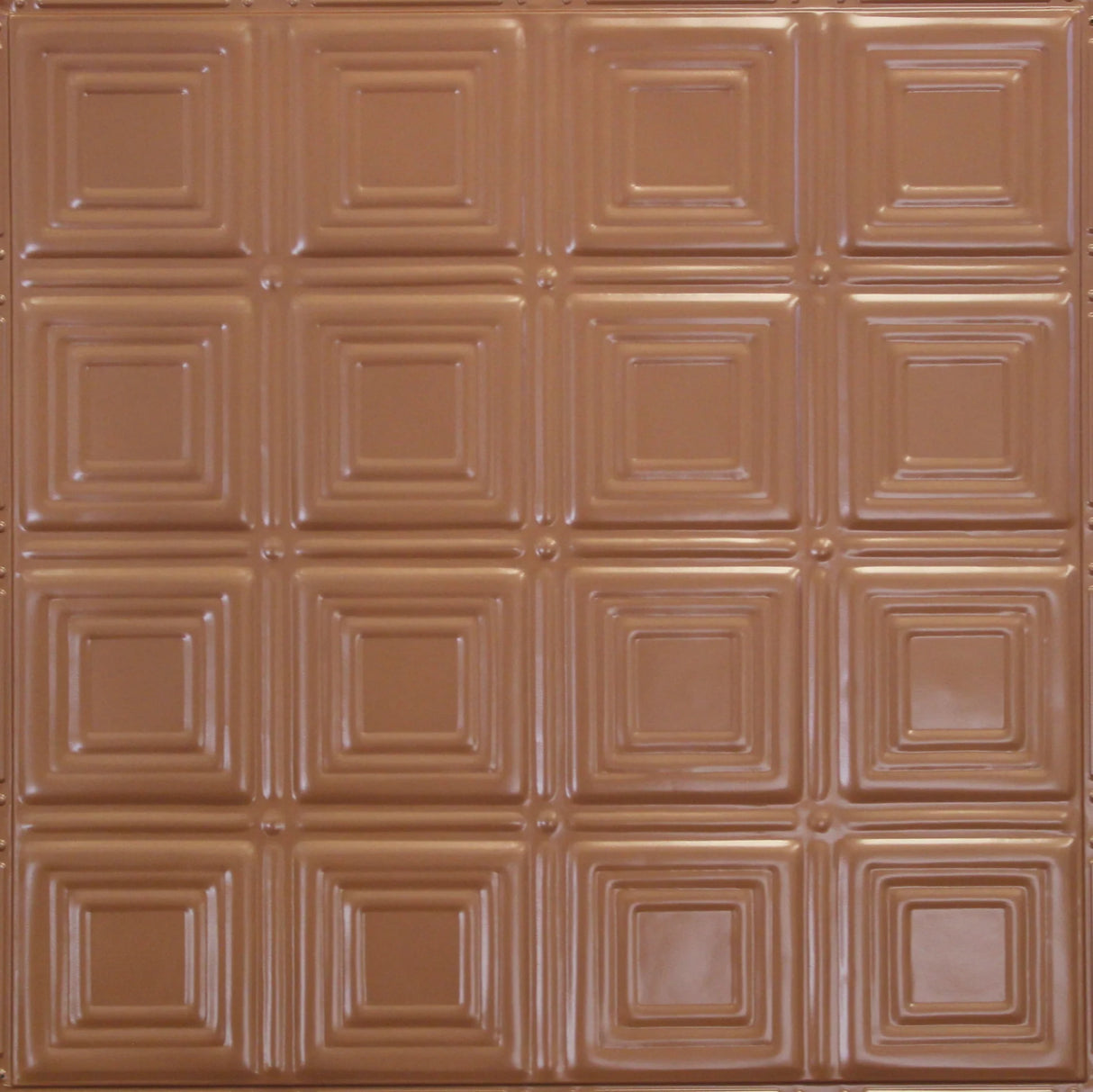 Metal Ceiling Tiles | Pattern 120 | Sixteen Mini Squares - Classic Copper - Metal Ceiling Express