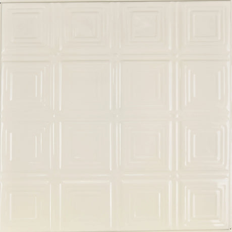 Metal Ceiling Tiles | Pattern 120 | Sixteen Mini Squares - Cream - Metal Ceiling Express