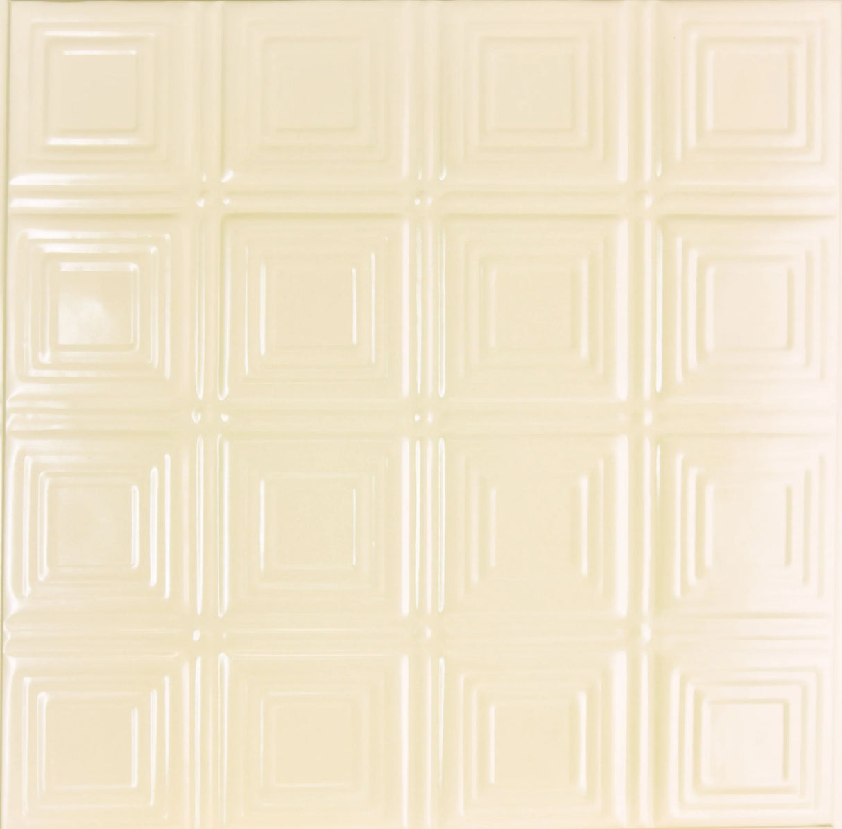 Metal Ceiling Tiles | Pattern 120 | Sixteen Mini Squares - Crisp Linen - Metal Ceiling Express