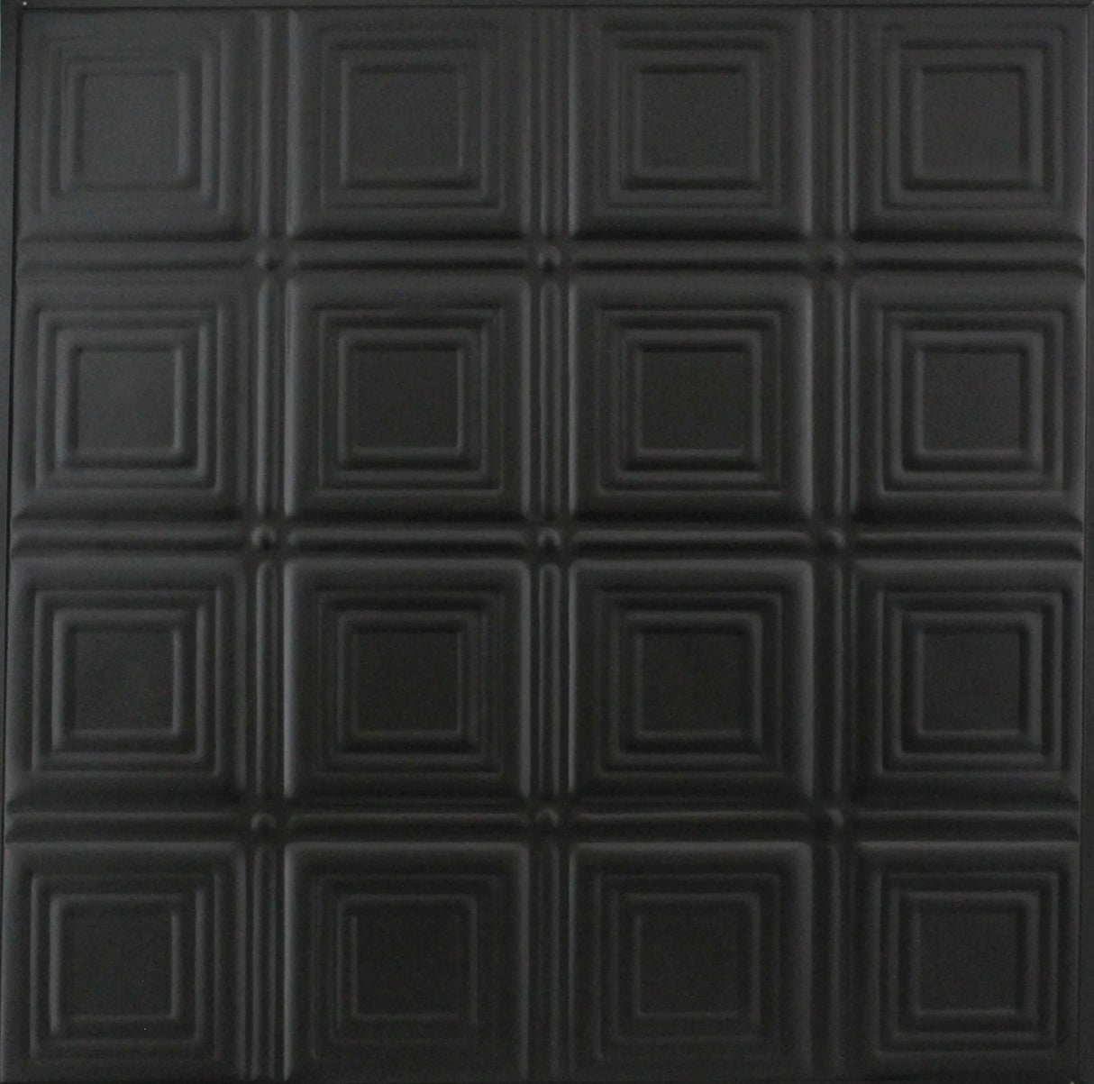 Metal Ceiling Tiles | Pattern 120 | Sixteen Mini Squares - Matte Black - Metal Ceiling Express