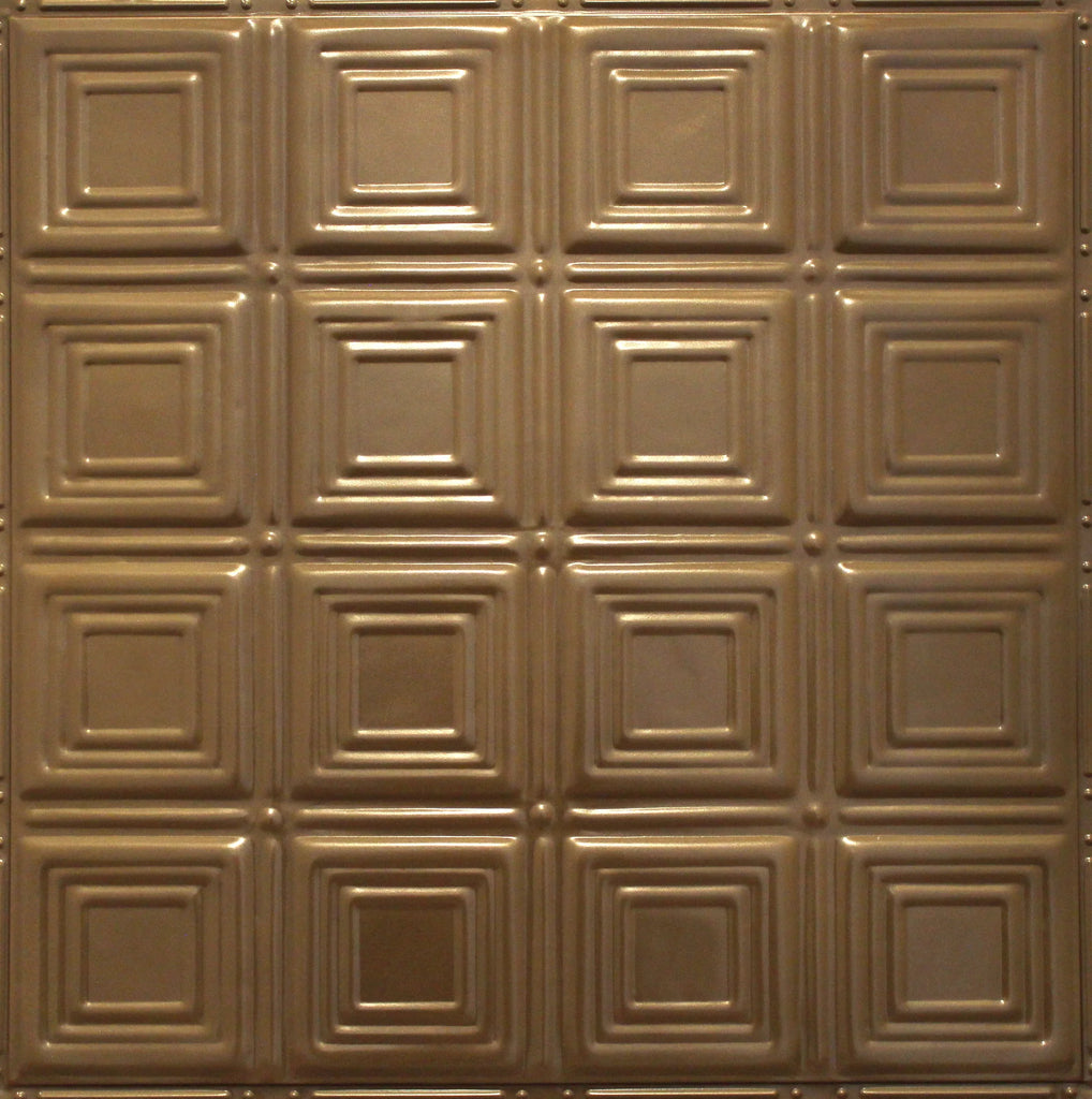 Metal Ceiling Tiles | Pattern 120 | Sixteen Mini Squares - U.S. Bronze - Metal Ceiling Express