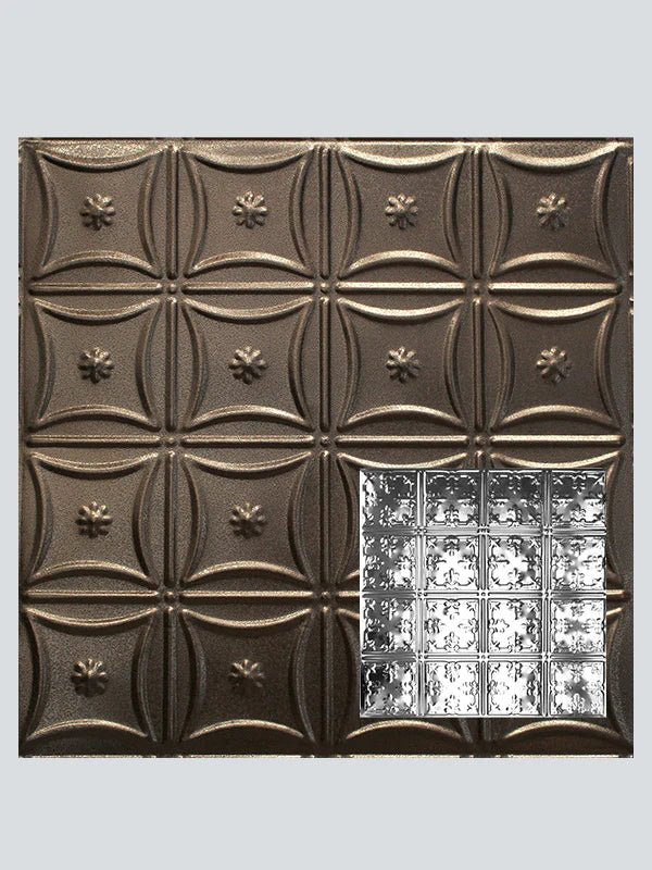 Metal Ceiling Tiles | Pattern 121 | African Barbary - Copper Vein - Metal Ceiling Express