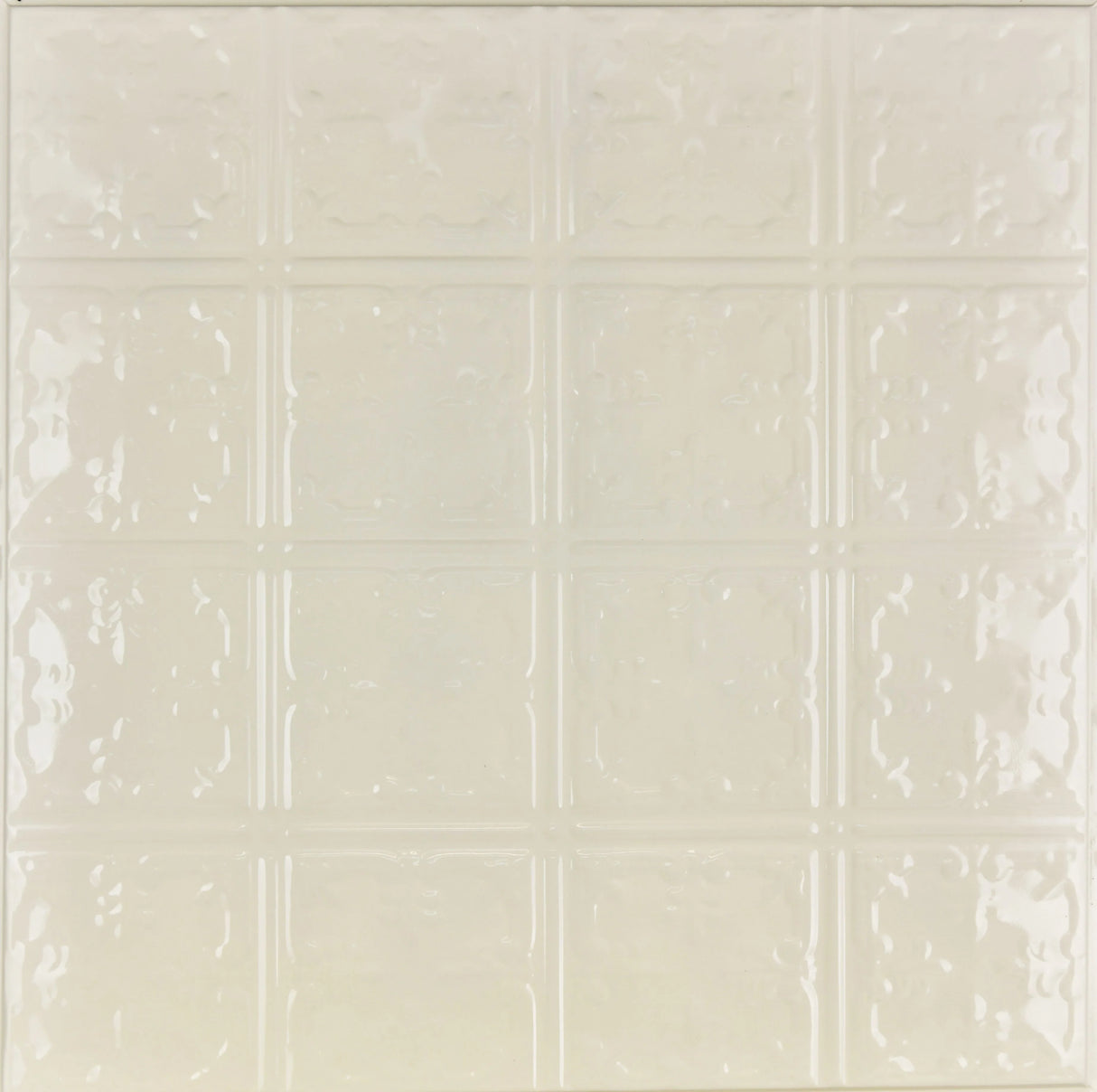 Metal Ceiling Tiles | Pattern 121 | African Barbary - Cream - Metal Ceiling Express