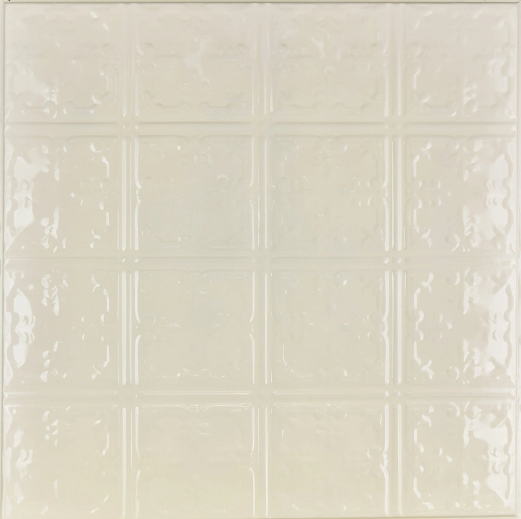 Metal Ceiling Tiles | Pattern 121 | African Barbary - Cream - Metal Ceiling Express