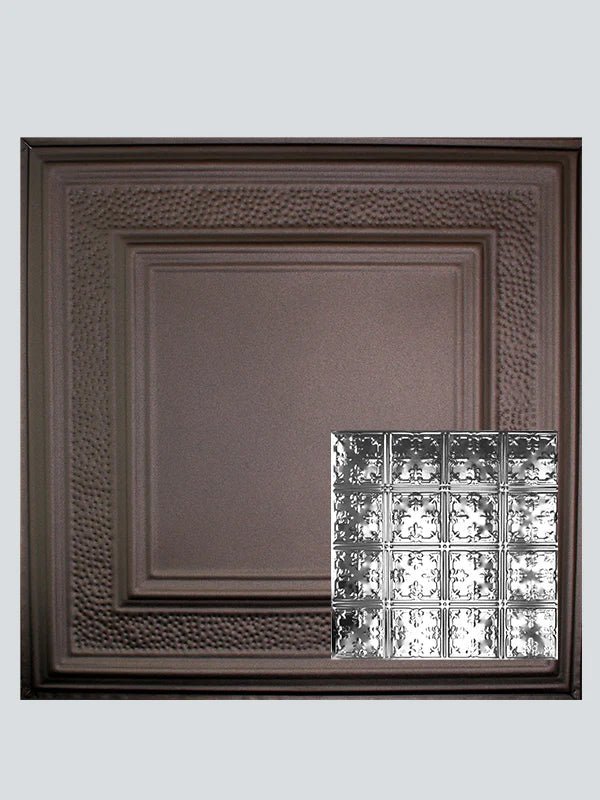 Metal Ceiling Tiles | Pattern 121 | African Barbary - Oil-Rubbed Bronze - Metal Ceiling Express