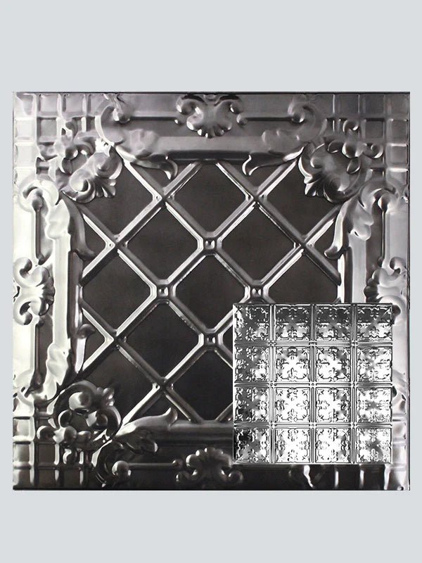 Metal Ceiling Tiles | Pattern 121 | African Barbary - Smoke - Metal Ceiling Express