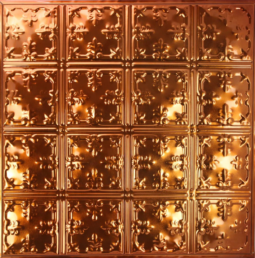 Metal Ceiling Tiles | Pattern 121 | African Barbary - Transparent Copper - Metal Ceiling Express