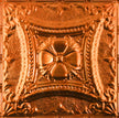 Metal Ceiling Tiles | Pattern 122 | Embossed Knight - Transparent Copper - Metal Ceiling Express